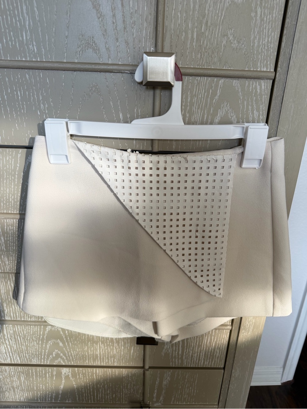 BCBG Cream Overlay Skort Shorts